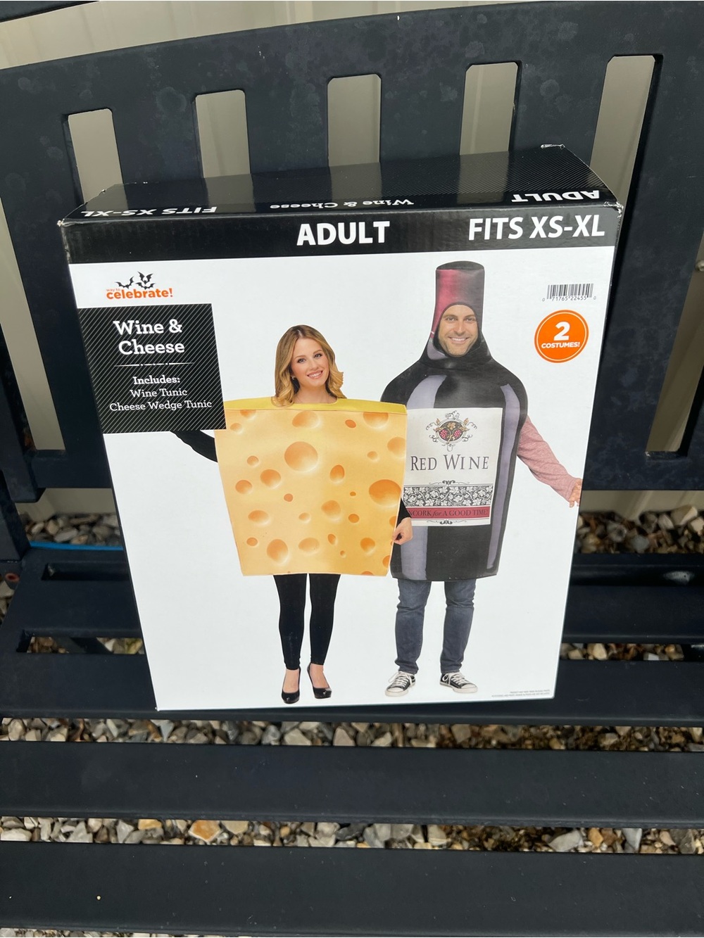 Way to Celebrate Wine & Cheese Adult Couples Costume NEW